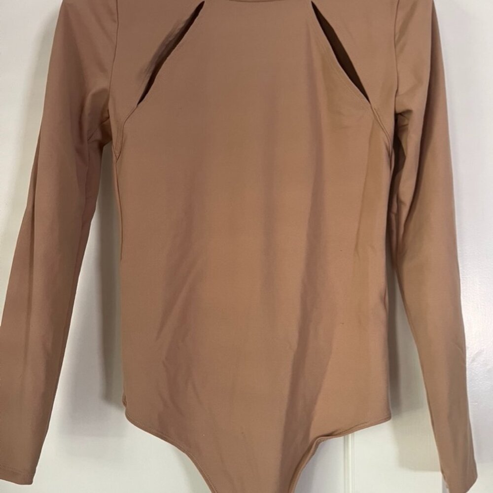 Abercrombie and Fitch Tan long sleeve bodysuit size M